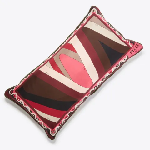 Moire And Iride-Print Silk-Twill Cushion 