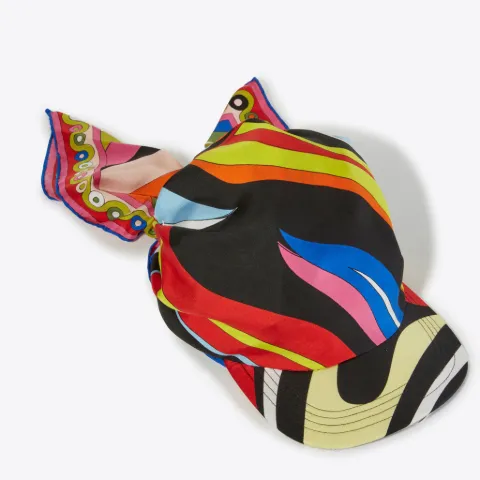 Patchwork-Print Silk-Twill Cap