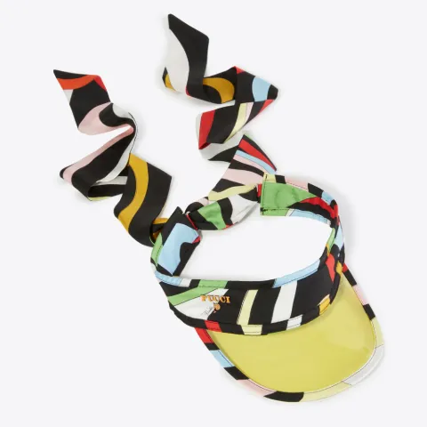 Marmo-Print Silk-Twill Visor