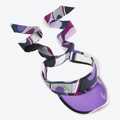 Marmo-Print Silk-Twill Visor