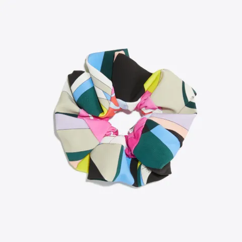 Patchwork-Print Hair Tie