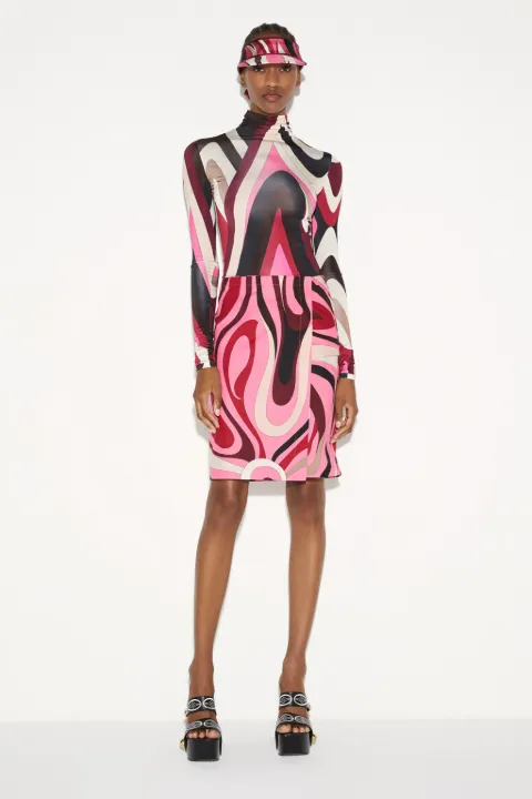Moire-Print Top