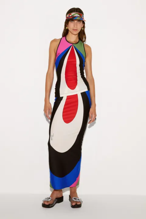 Goccia-Print Cut-Out Top