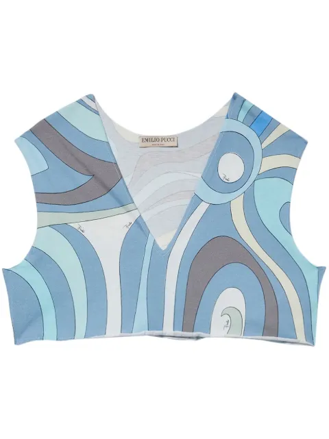 PUCCI abstract-print cropped top