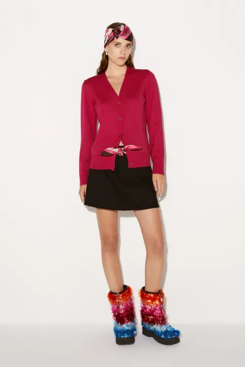Marmo-Print Cardigan