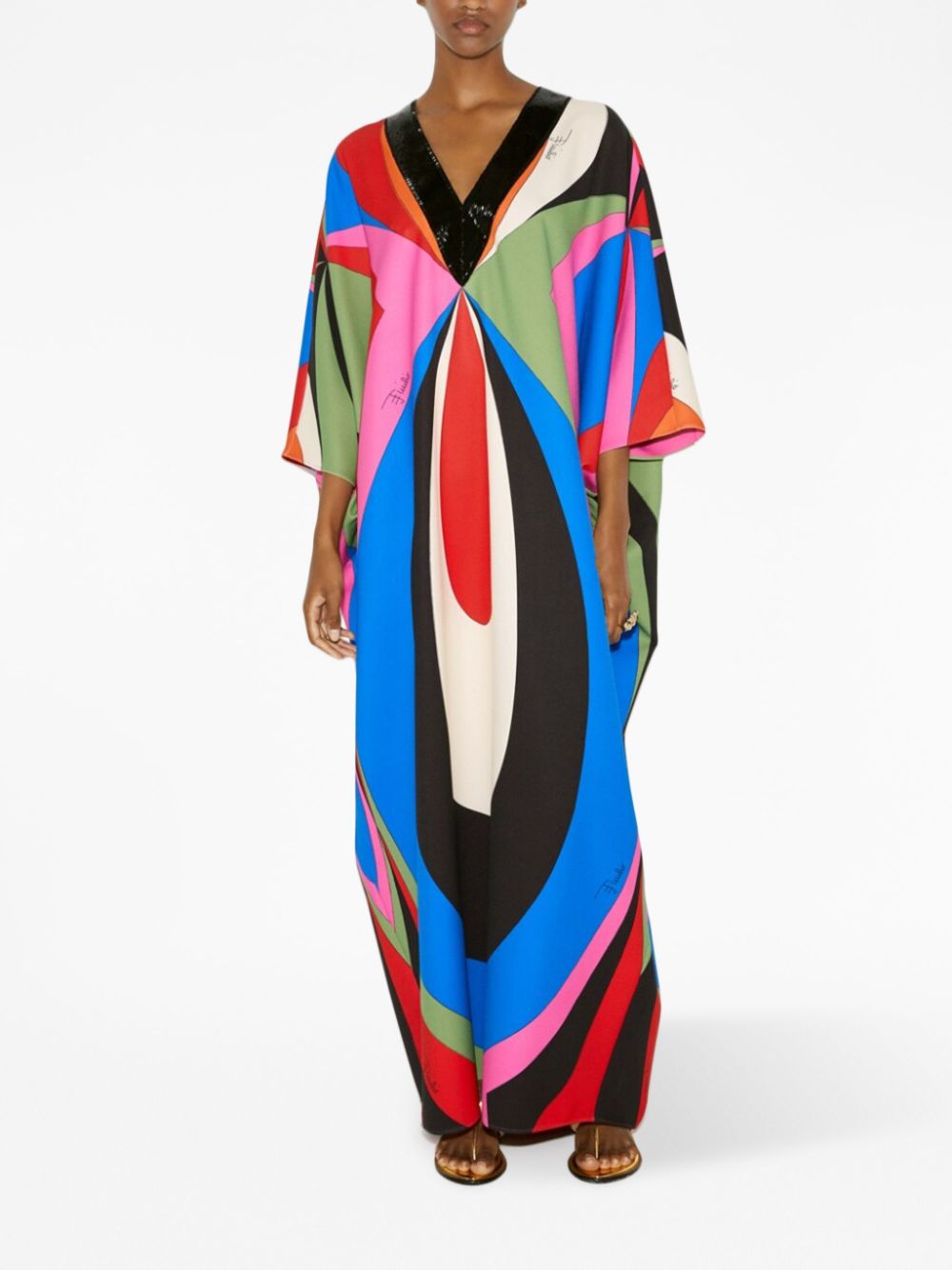 PUCCI Maxi-jurk met print - Rood