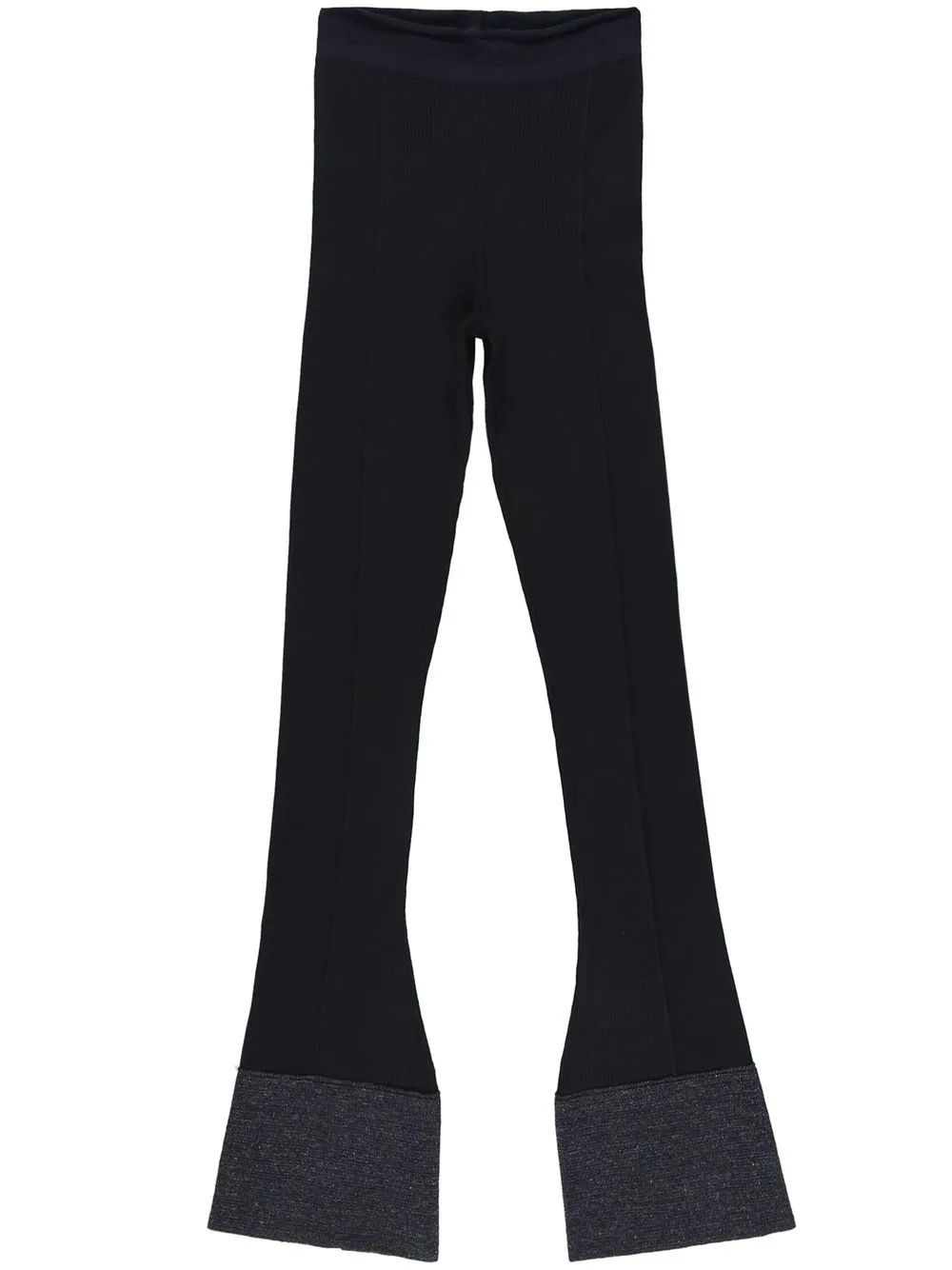 Jacquemus Le Pantalon Maille Flared Trousers In Black