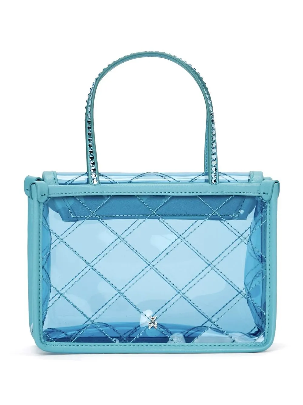 

Amina Muaddi rhinestone embellished transparent mini bag - Blue