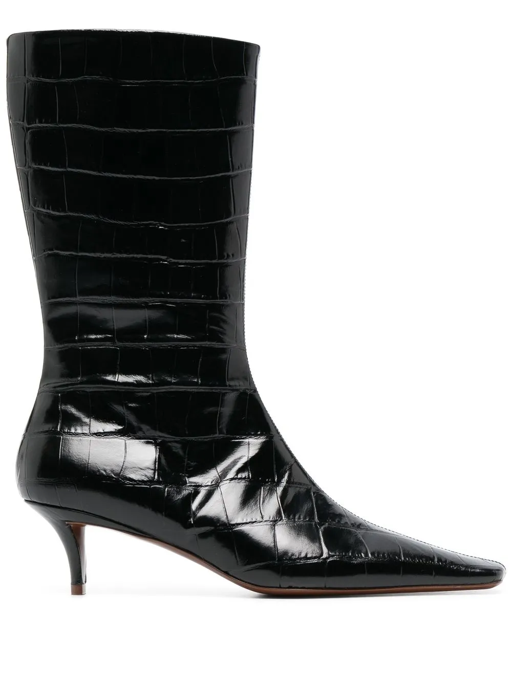 

Jil Sander 60mm crocodile-effect boots - Black