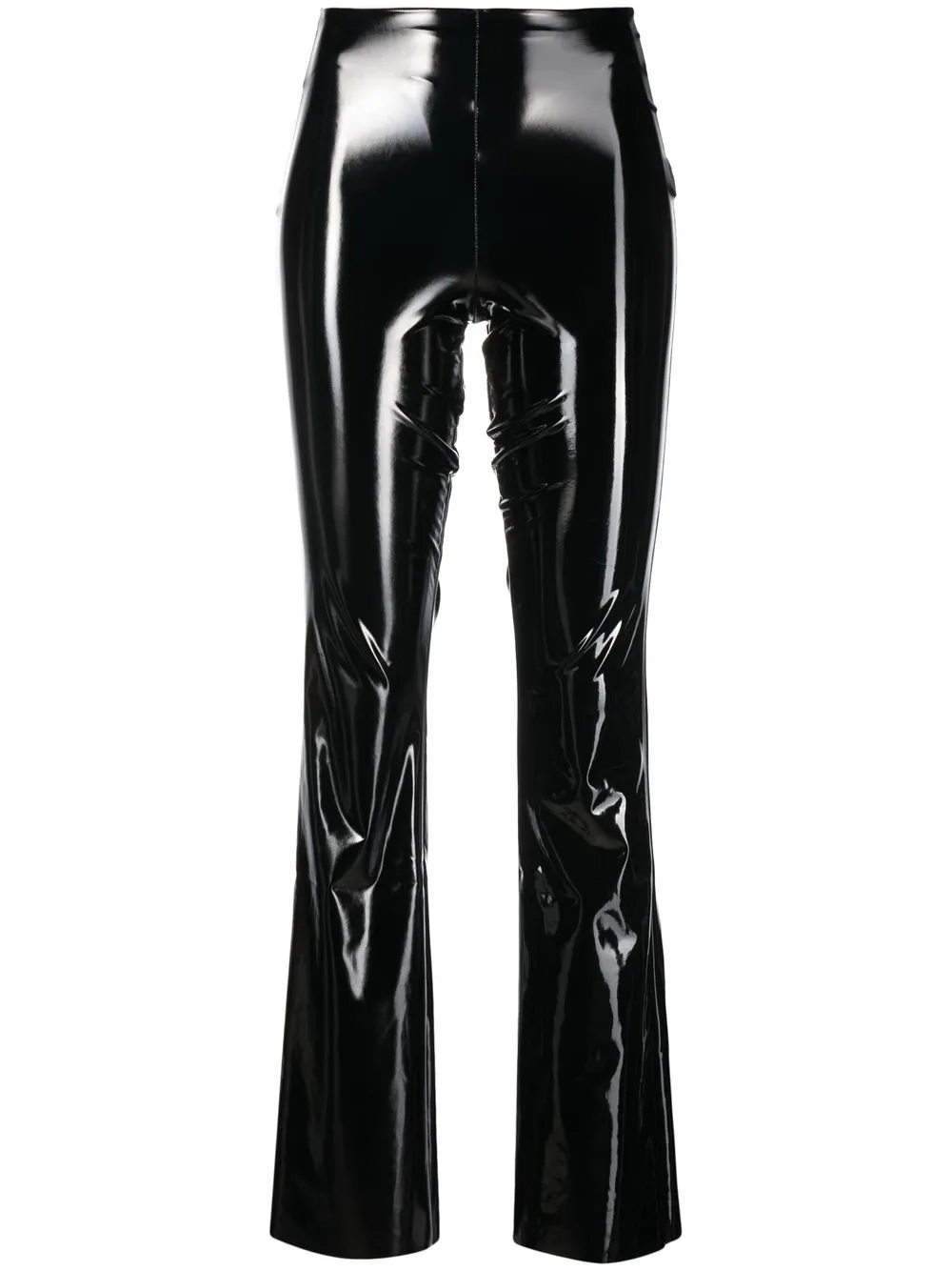 Good American vinyl-effect Flared Leggings - Farfetch