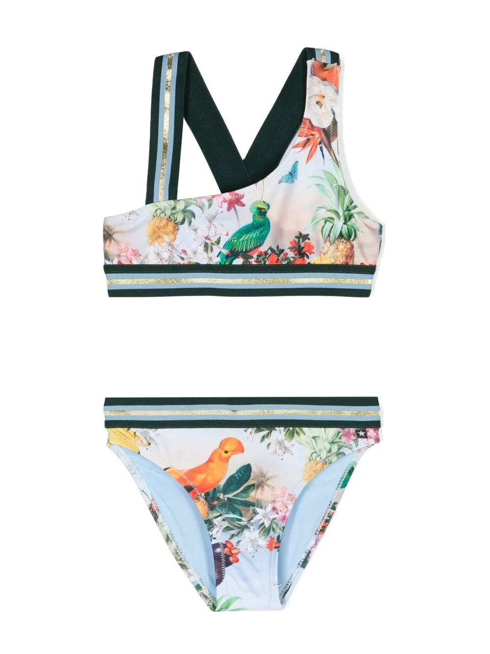Image 1 of Molo Nicola tropical-print bandeau bikini