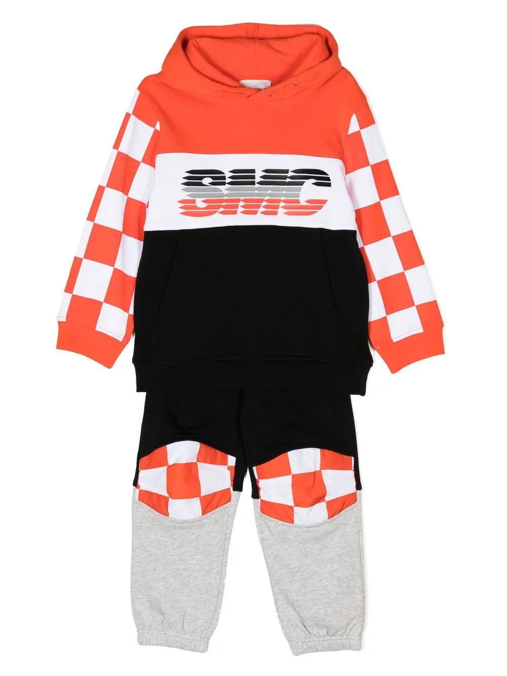 

Stella McCartney Kids Racing logo-print hooded tracksuit - Orange