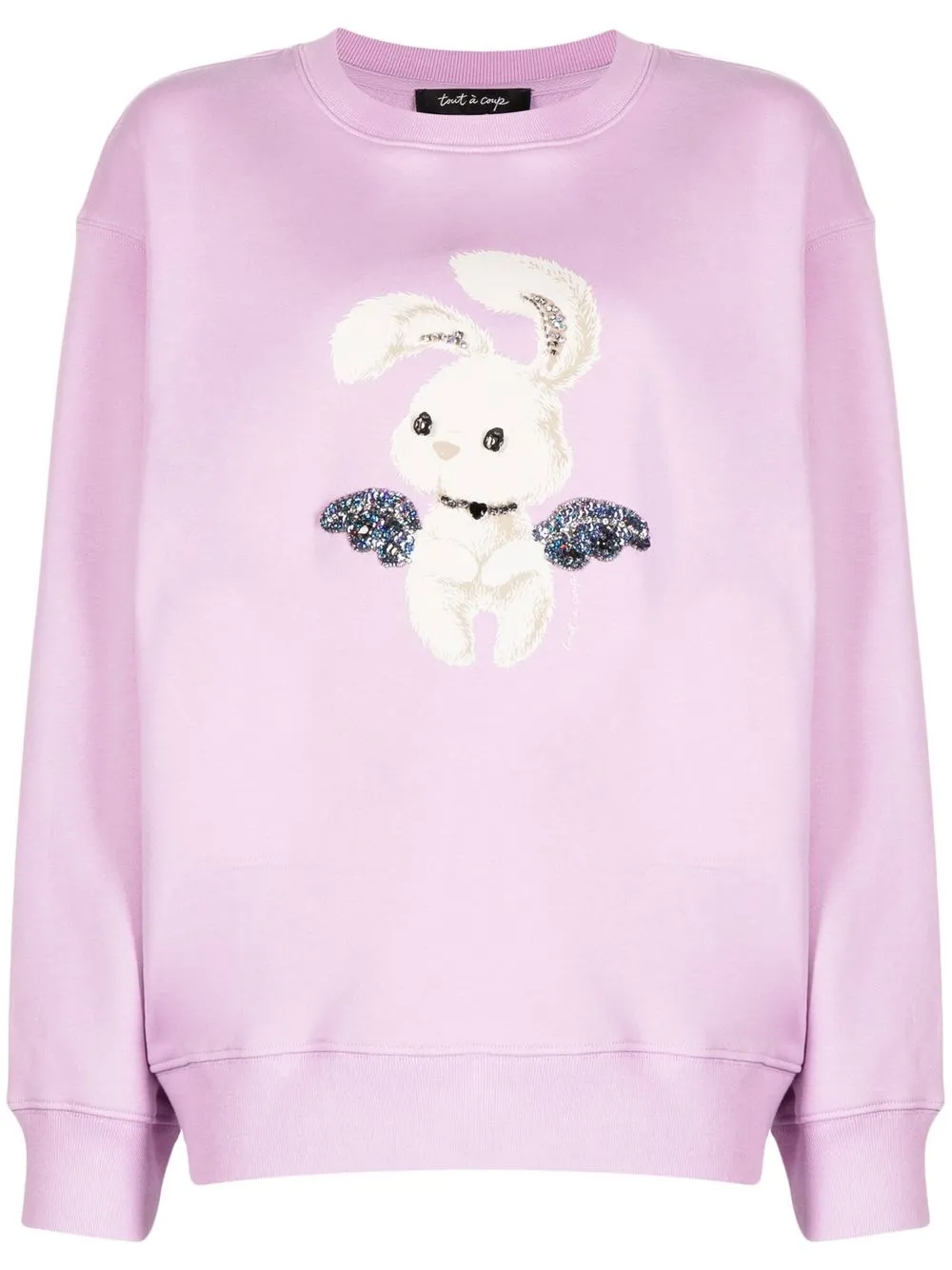 

tout a coup bunny-print sweatshirt - Purple