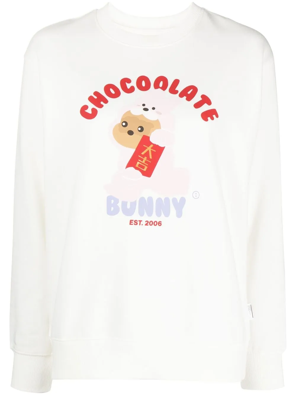 

CHOCOOLATE Bunny graphic-print sweatshirt - White