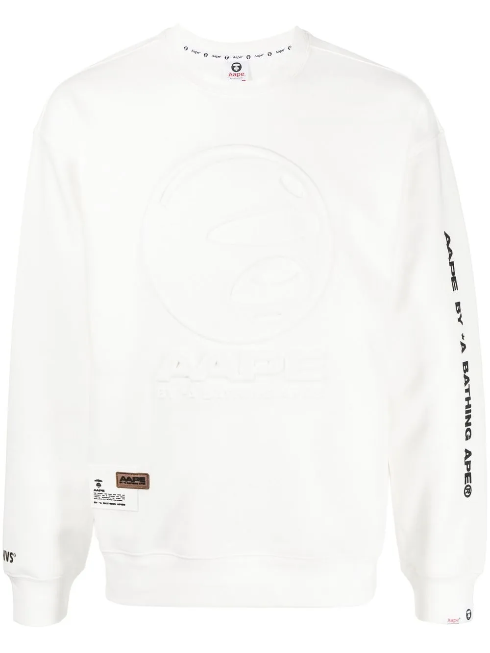 AAPE BY *A BATHING APE® logo-embossed crew-neck Sweatshirt - Farfetch