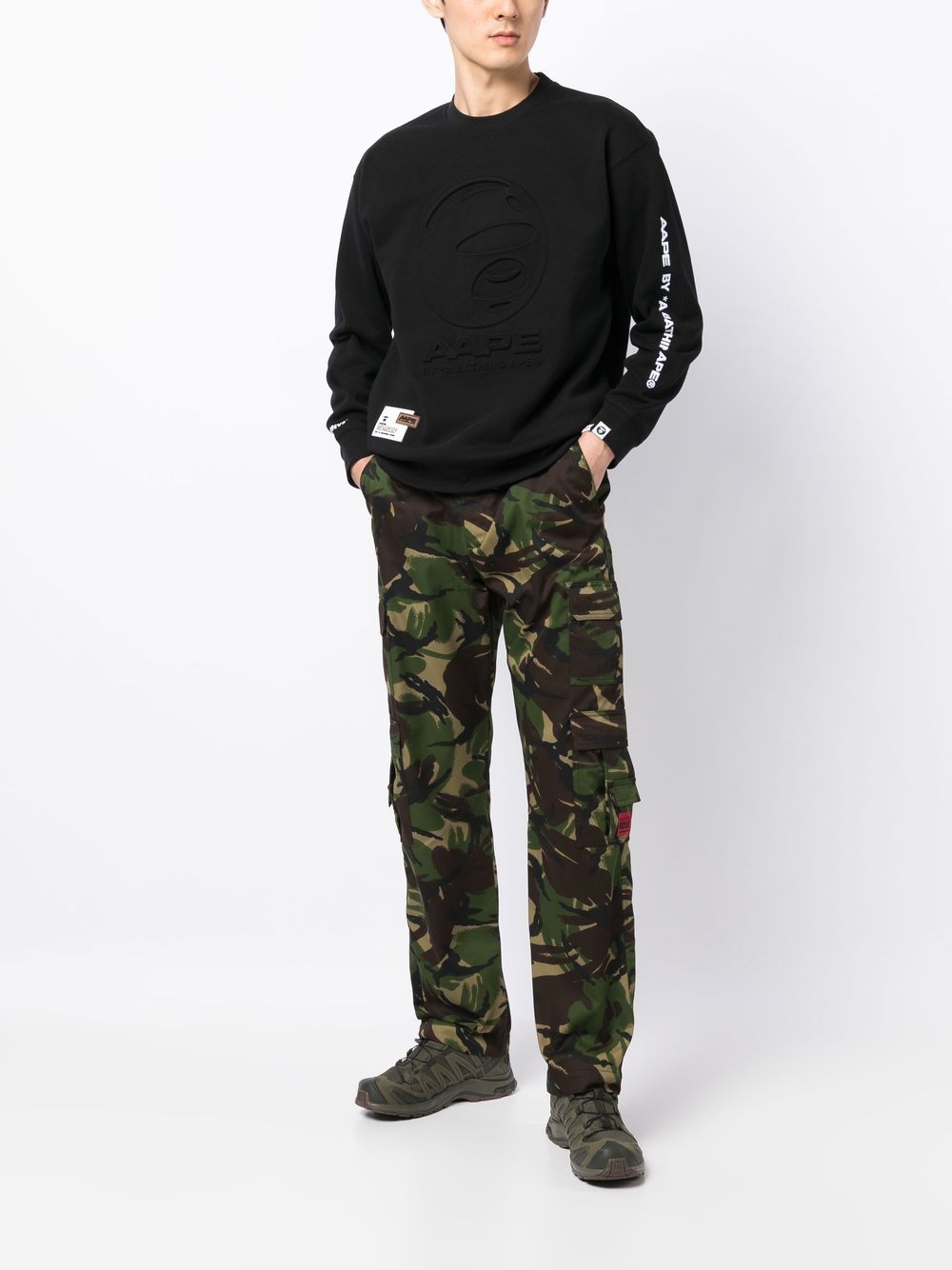 AAPE BY *A BATHING APE Sweater met logo - Zwart