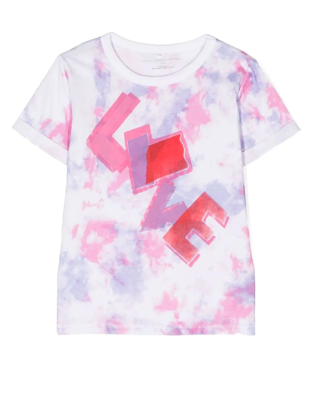 

Stella McCartney Kids Love-print tie-dye T-shirt - Multicolour