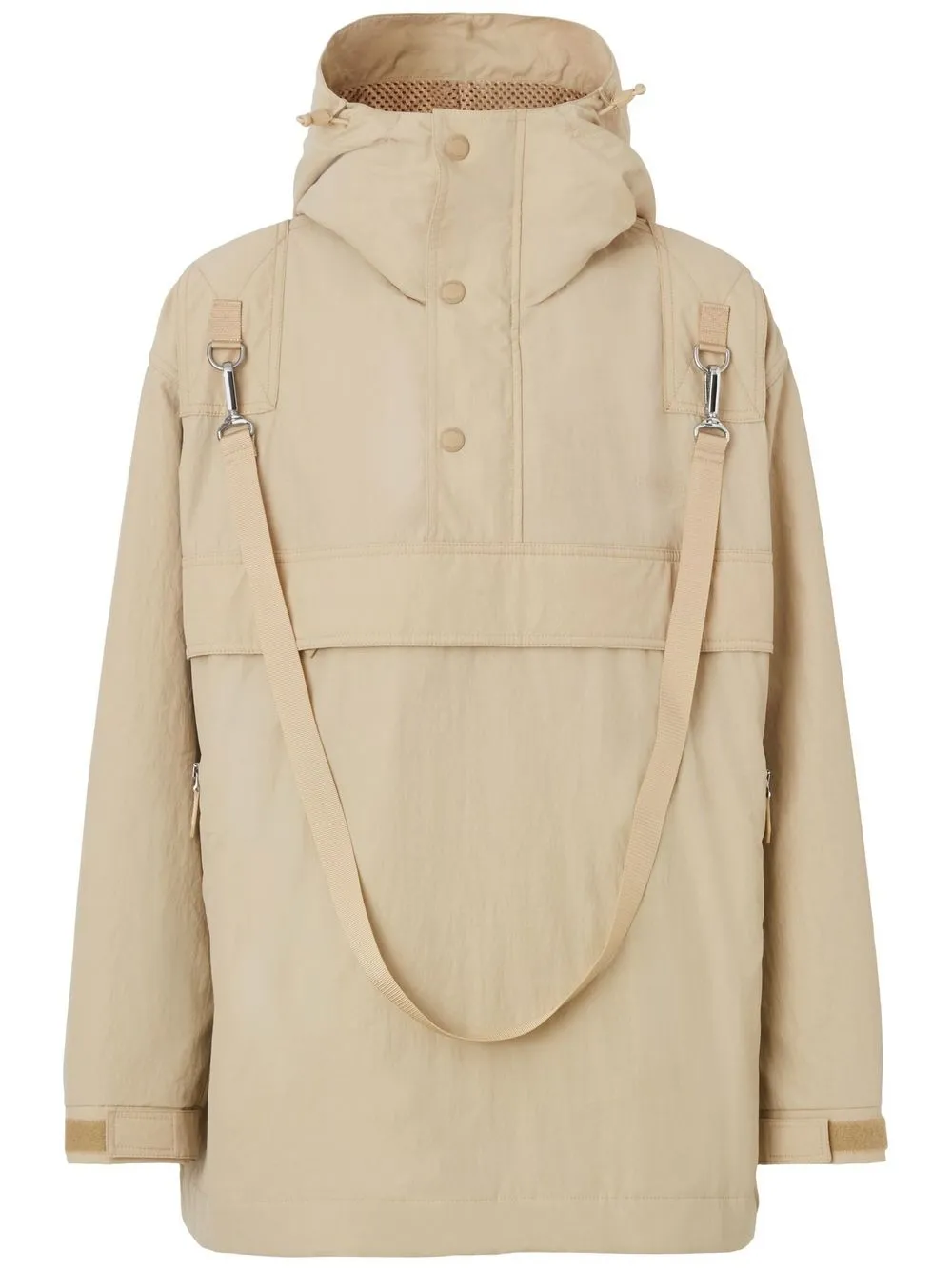 

Burberry D-ring strap hooded jacket - Neutrals