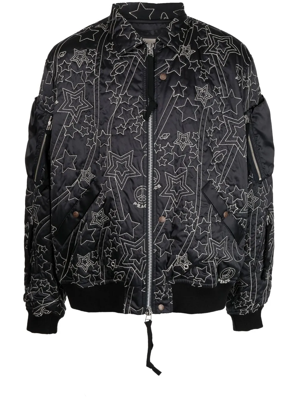 

Bed J.W. Ford star-motif quilted bomber jacket - Black