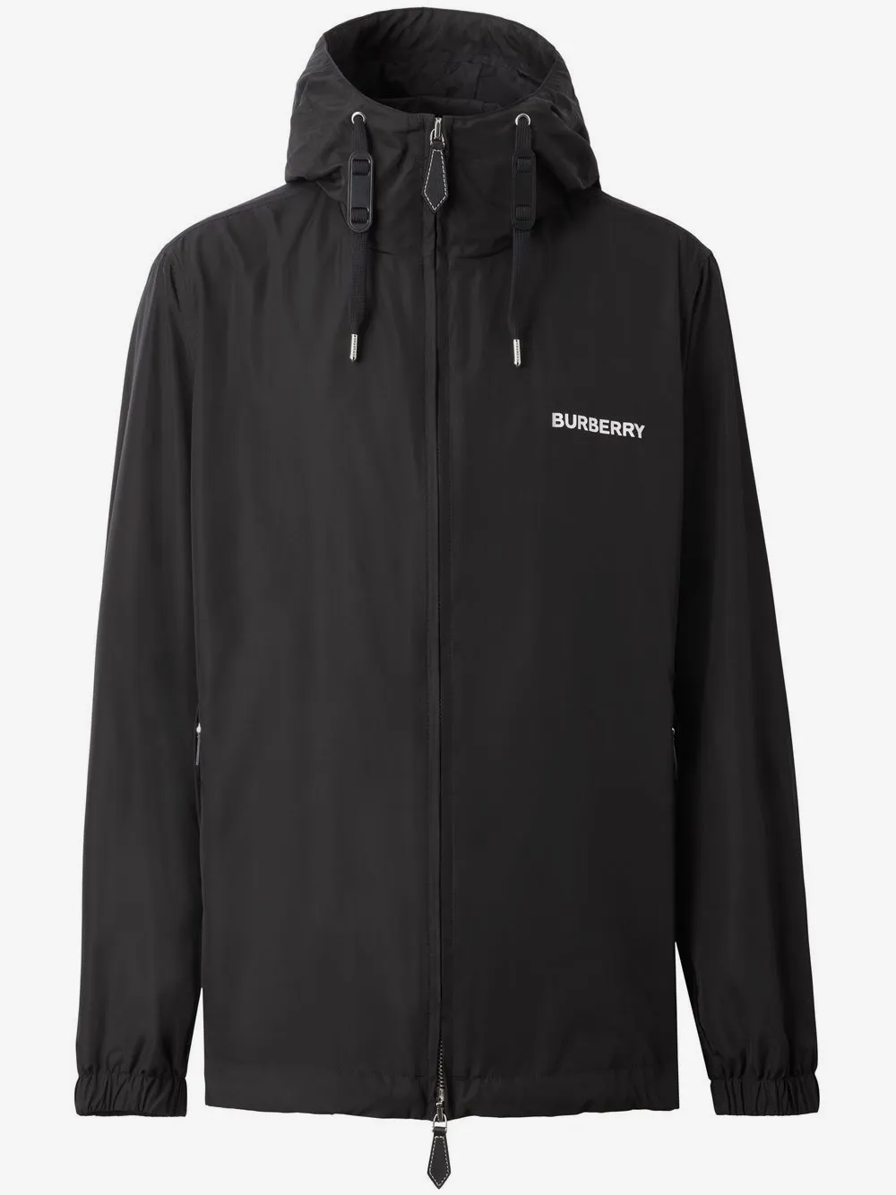 Burberry 로고 프린트 집업 재킷 | 블랙 | Image 1