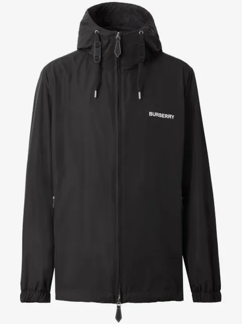 Burberry veste zippée à logo imprimé