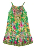 Camilla graphic-print cotton dress - Green