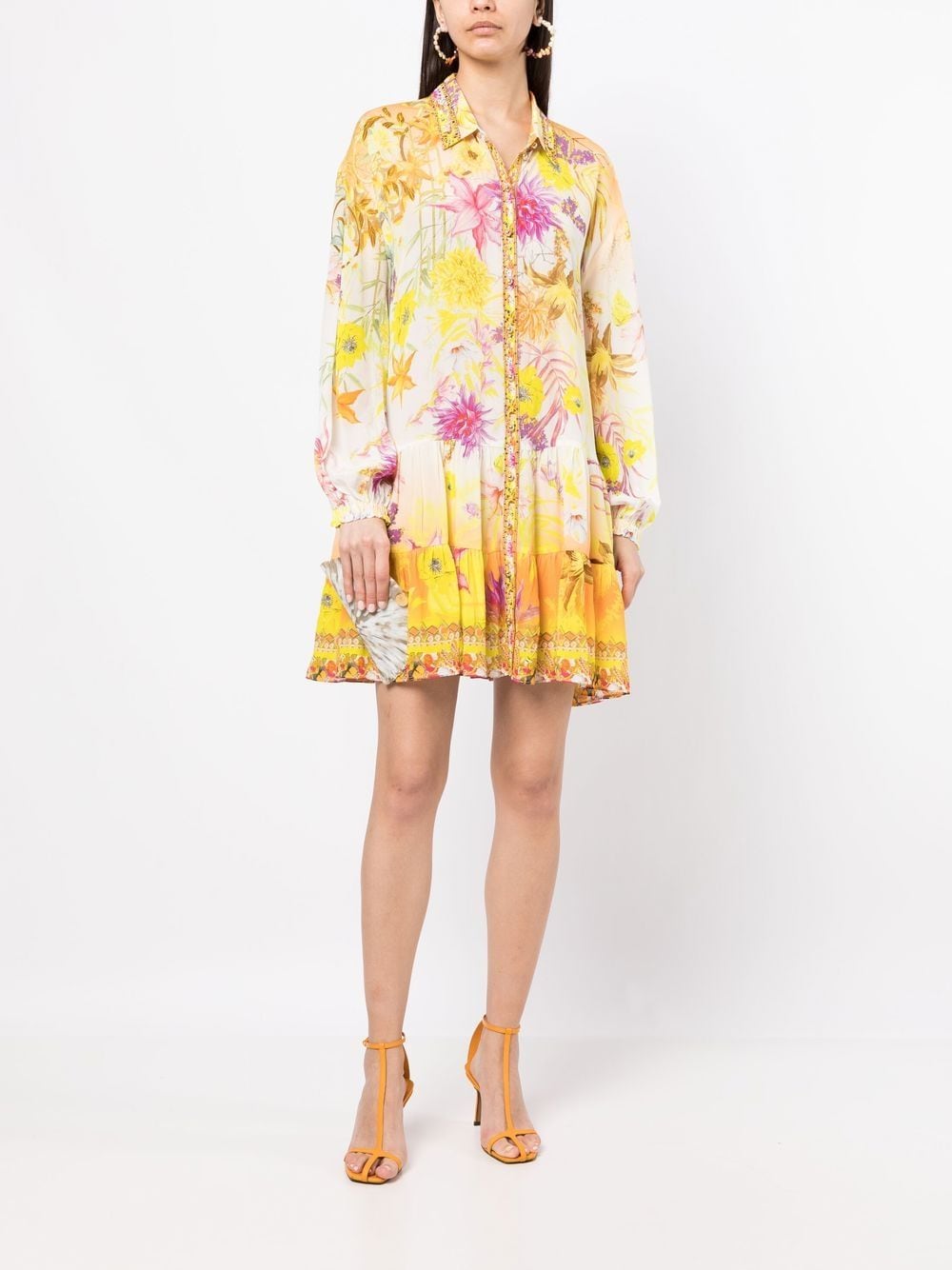 Camilla Mini-jurk met grafische print - Wit