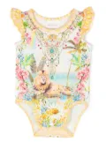Camilla graphic-print cotton body - White