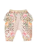 Camilla graphic-print cotton leggings - Brown