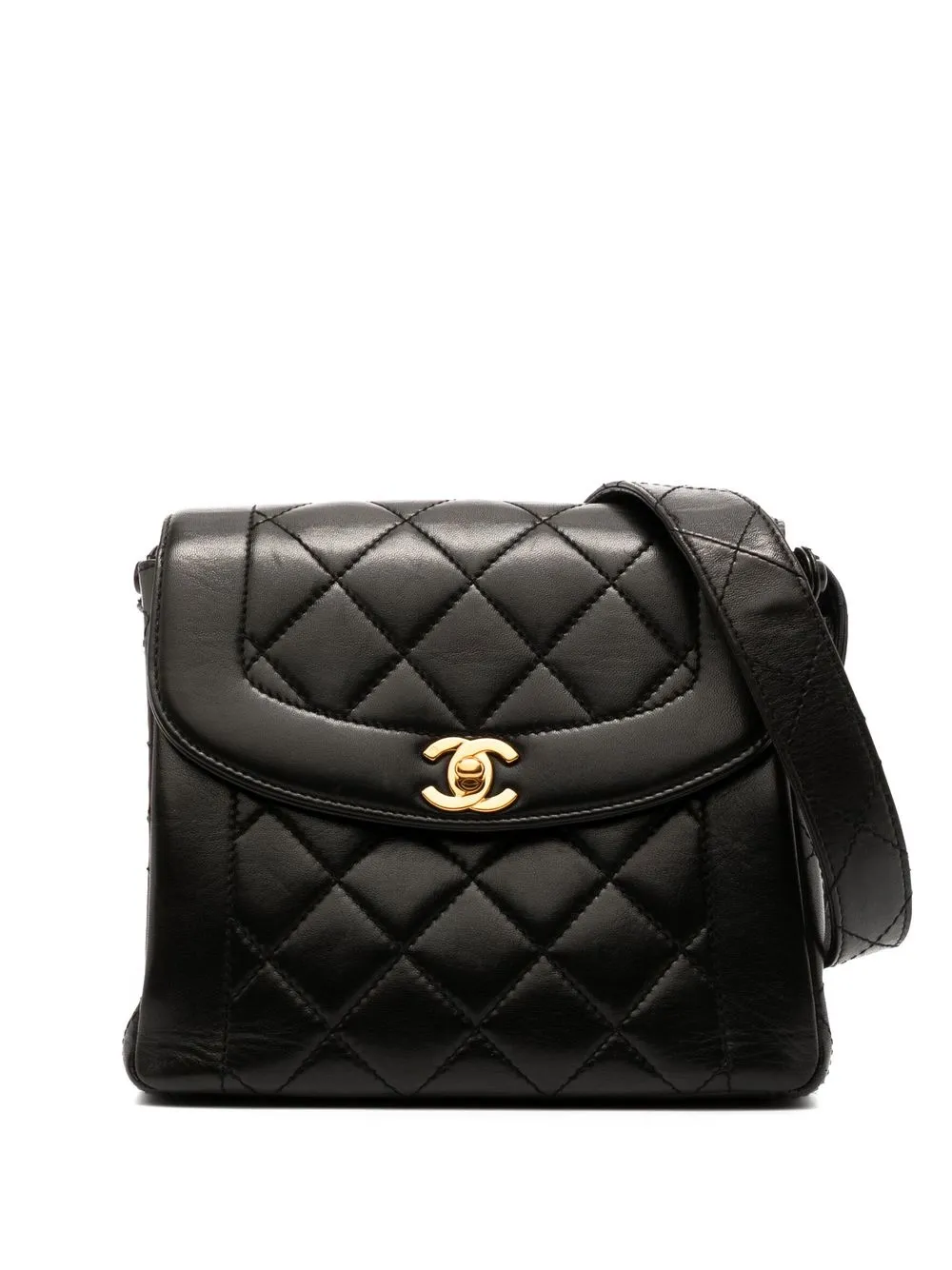 

Chanel Pre-Owned 1997 diamond-quilted flap square shoulder bag - Black