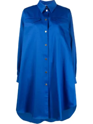 Electric blue shirt outlet dress