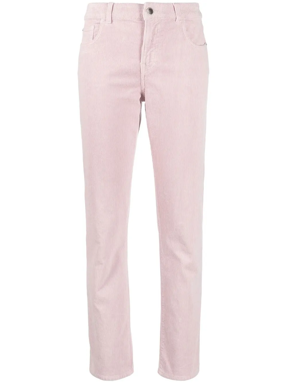 

Emporio Armani logo-plaque tapered trousers - Pink