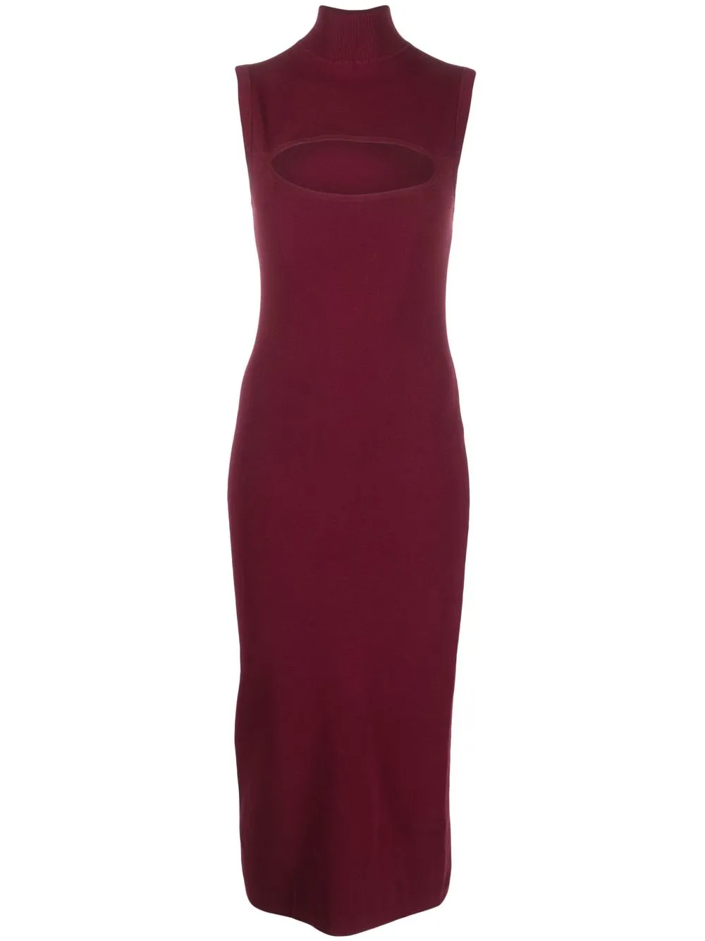 

P.A.R.O.S.H. cut-out fitted midi dress - Red