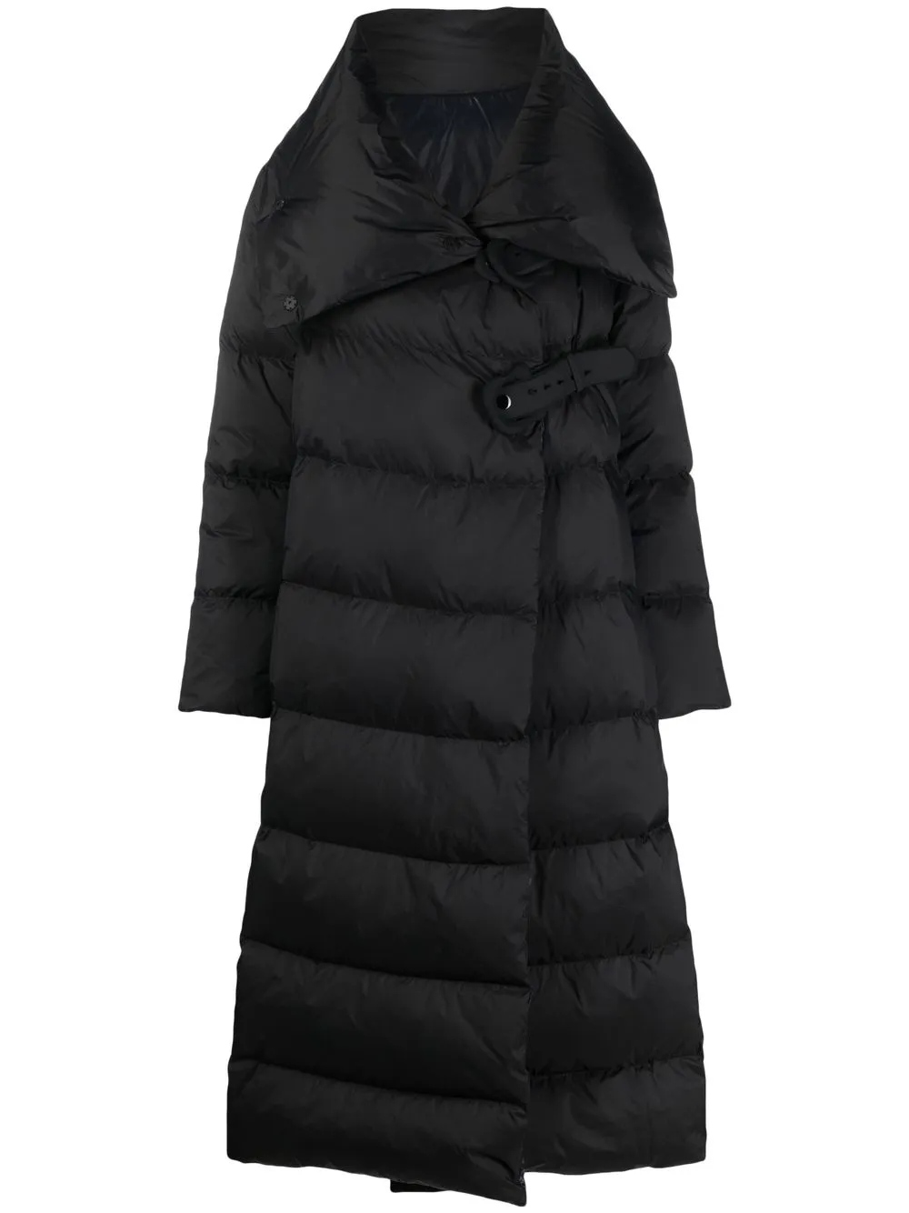 

Emporio Armani buckle-fastening padded down coat - Black