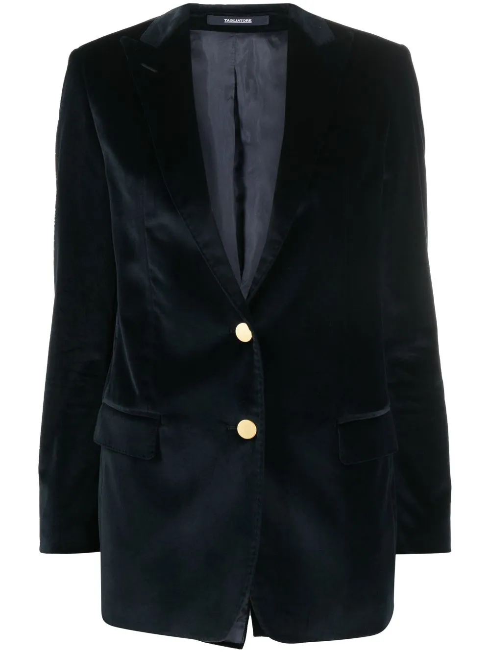 

Tagliatore single-breasted velvet blazer - Blue