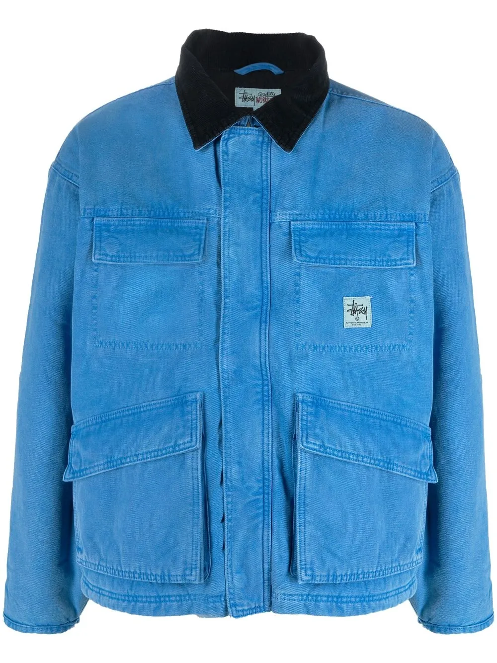 

Stüssy denim patch-pocket jacket - Blue