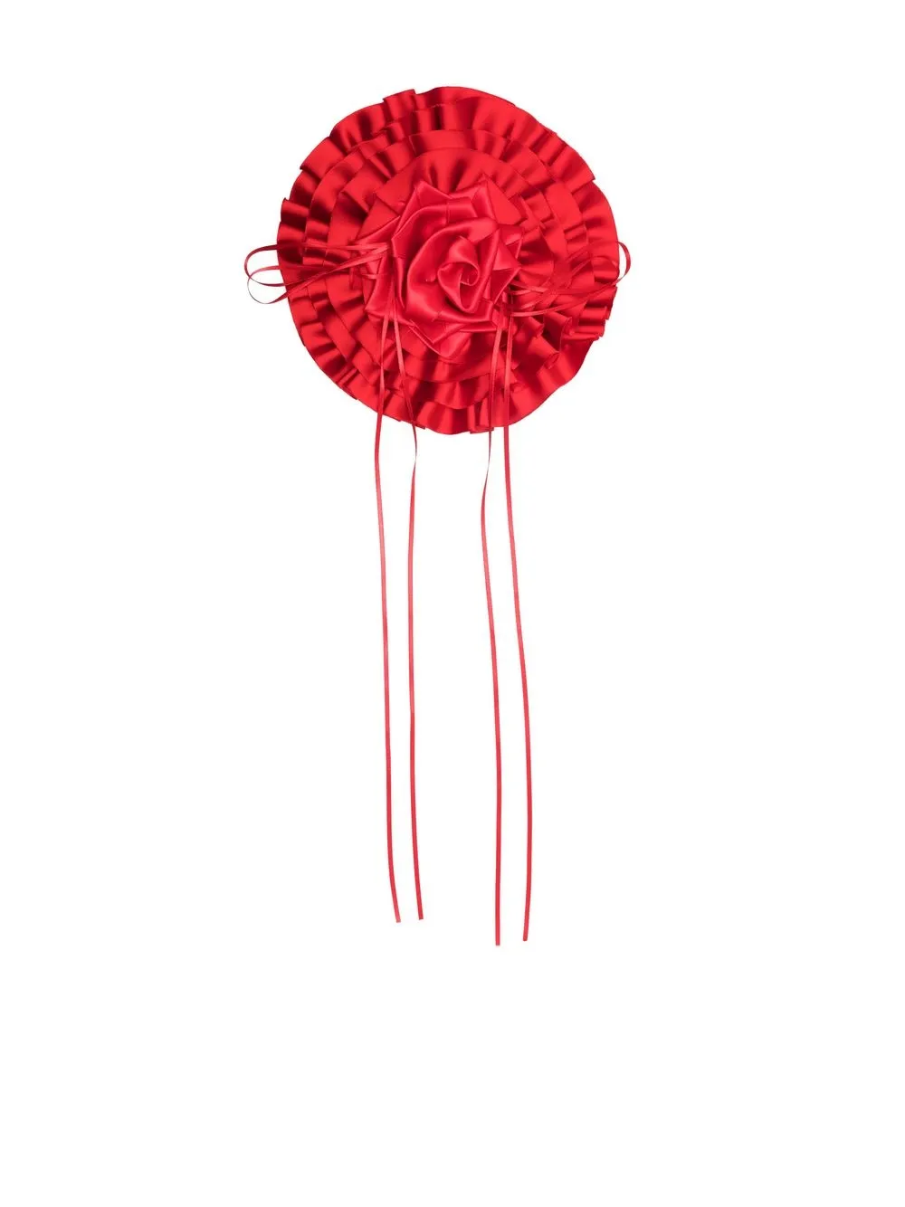

Vaquera rosette-style brooch - Red
