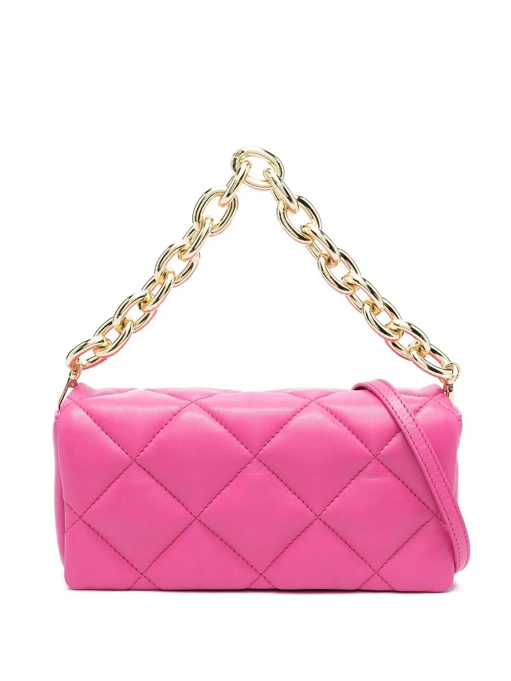 

STAND STUDIO quilted chain-detail shoulder bag - Pink