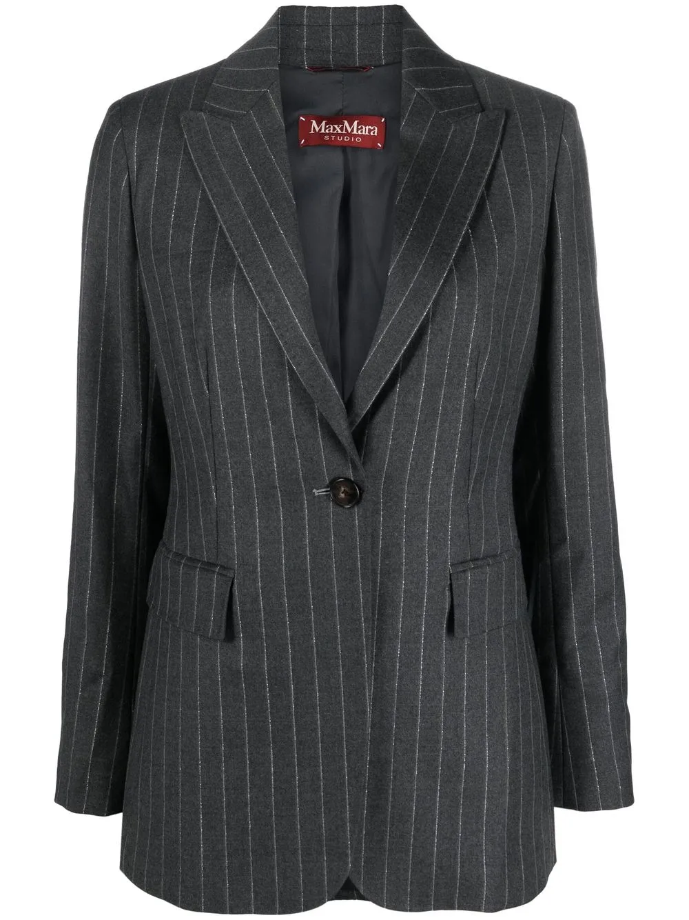 

'S Max Mara pinstripe single-breasted blazer - Grey