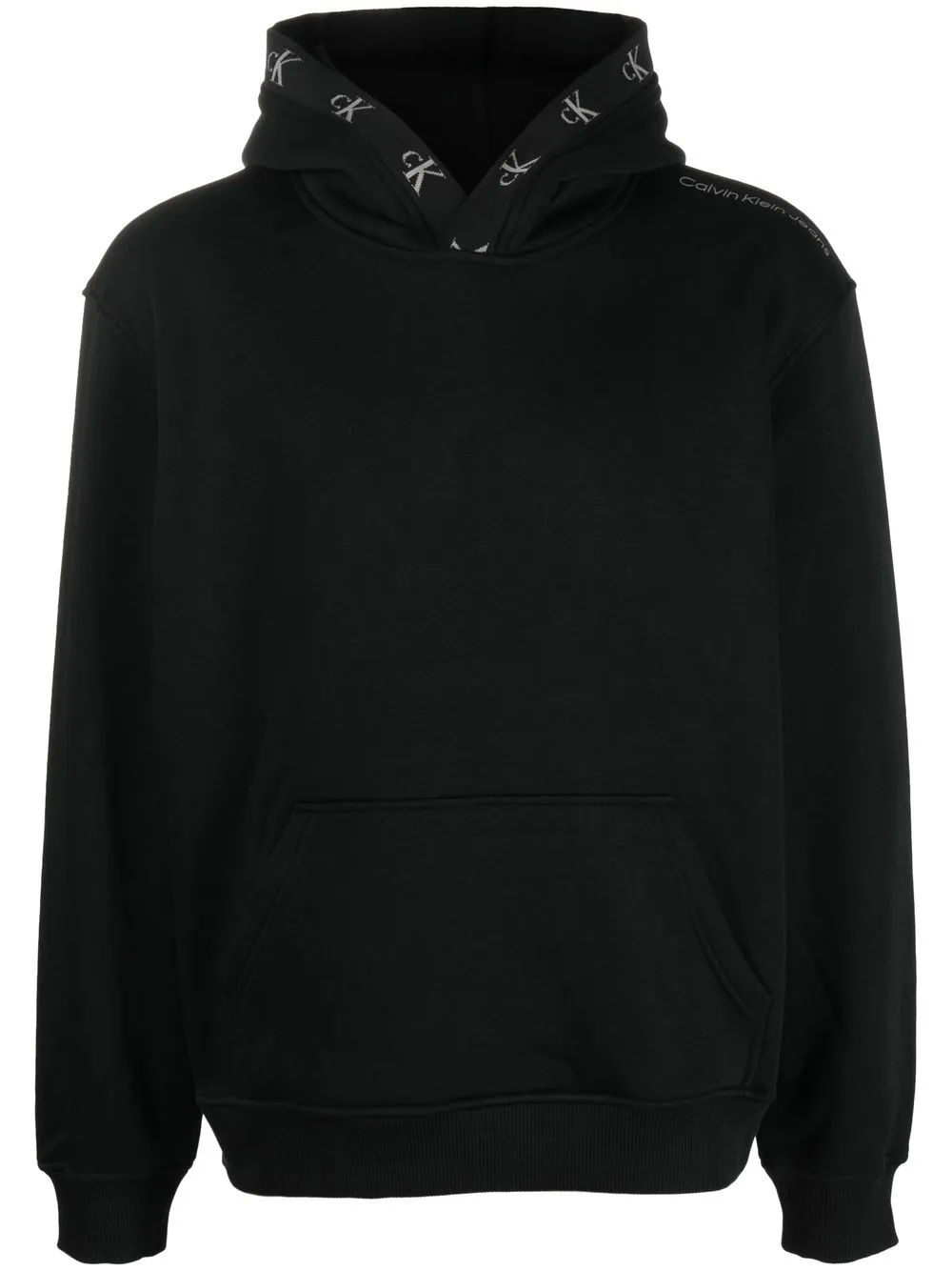 

Calvin Klein Jeans logo-tape detail hoodie - Black