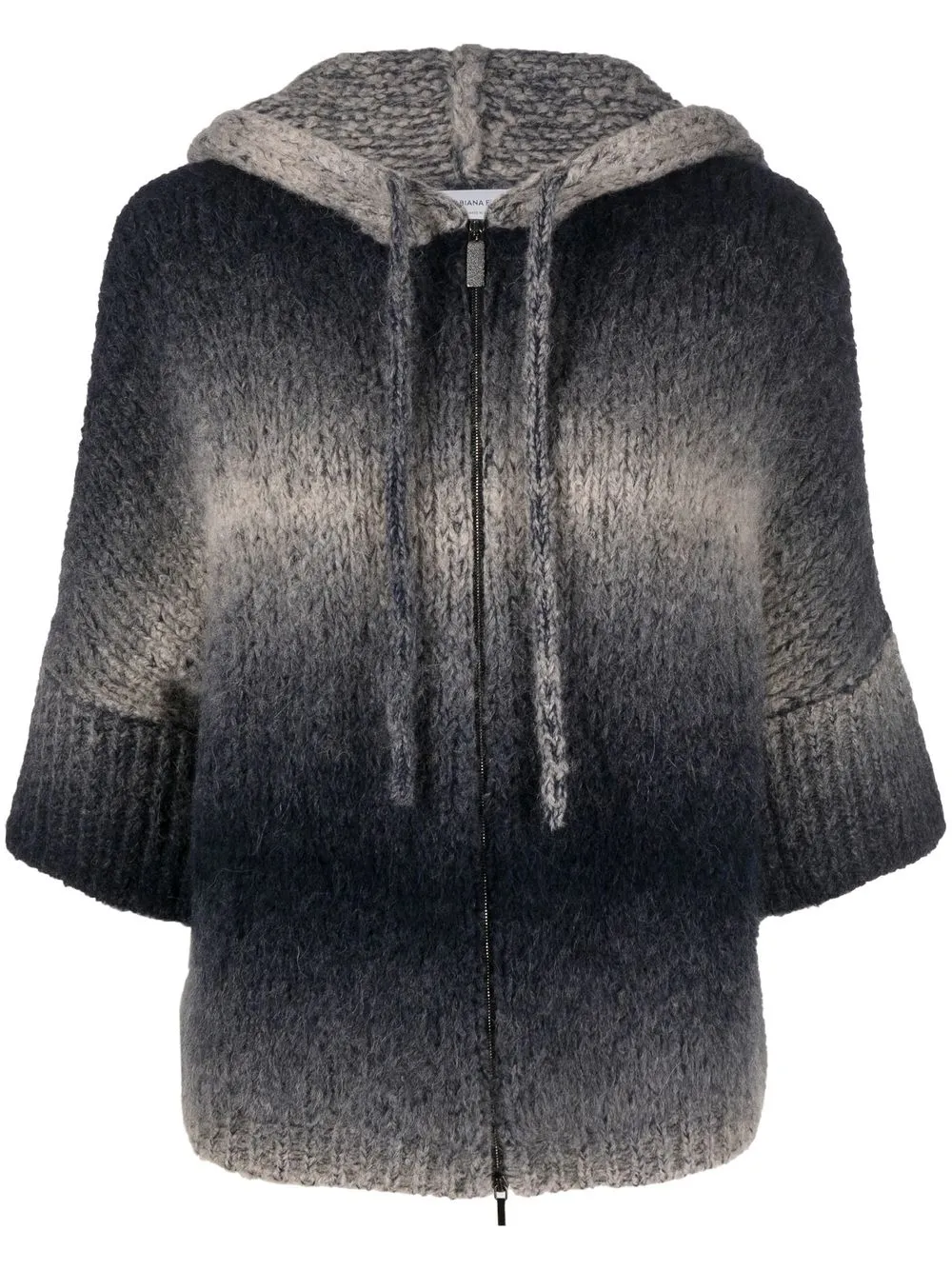 

Fabiana Filippi gradient-effect hooded jumper - Blue