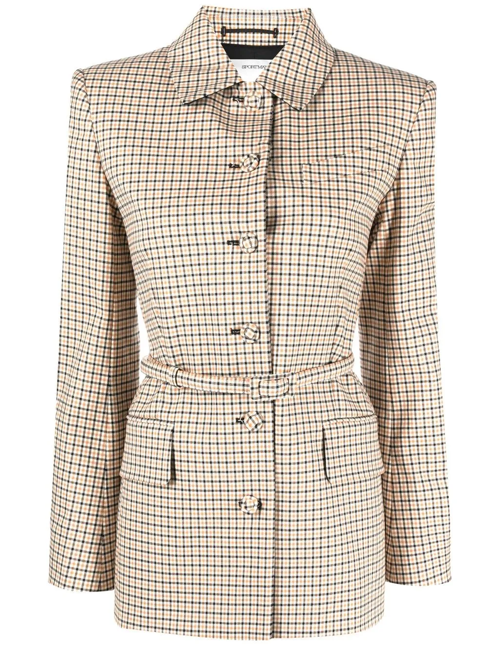 

Sportmax Maresca checked jacket - Neutrals