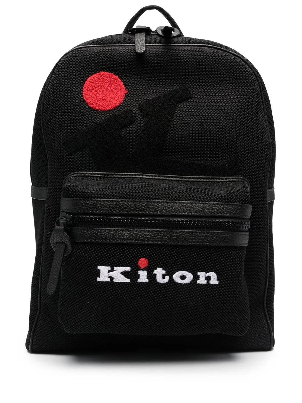 

Kiton logo-print backpack - Black