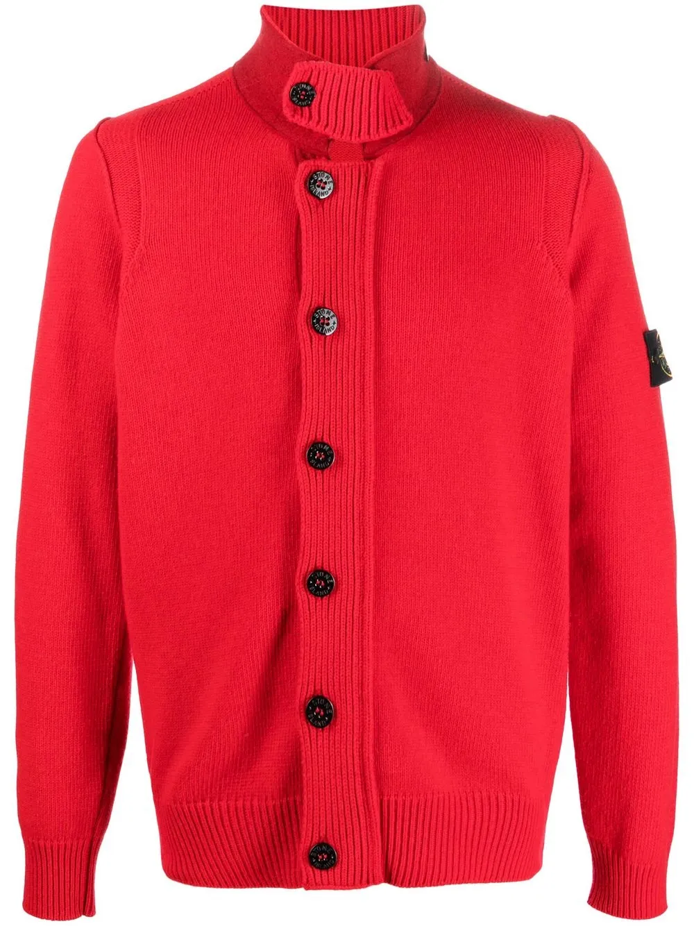 

Stone Island knitted logo-patch cardigan - V0010 RED
