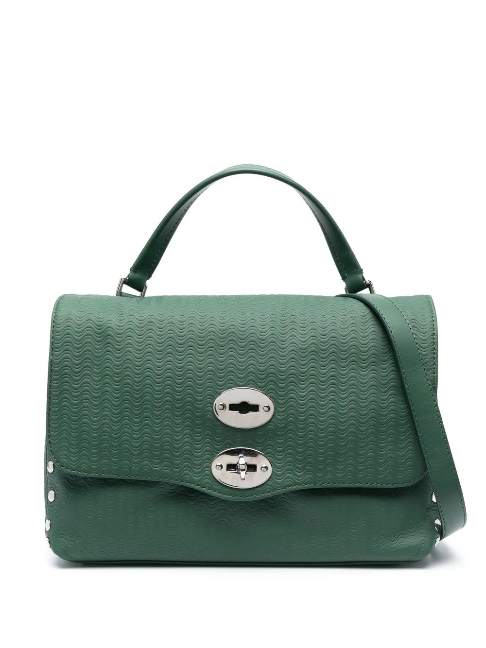 

Zanellato Postina embossed leather tote bag - Green