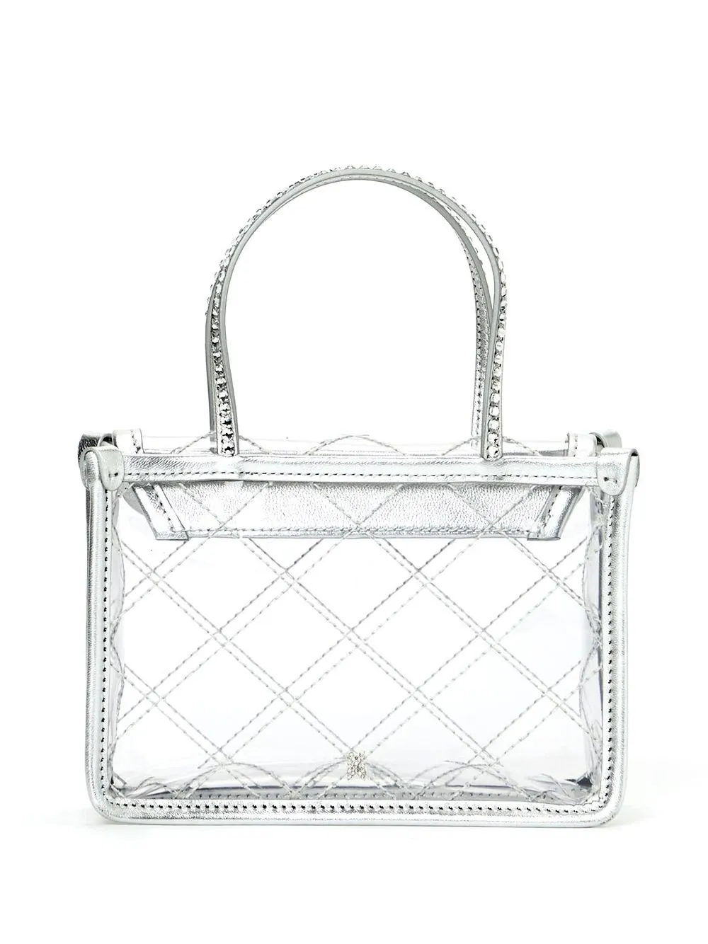 

Amina Muaddi rhinestone embellished transparent mini bag - Silver