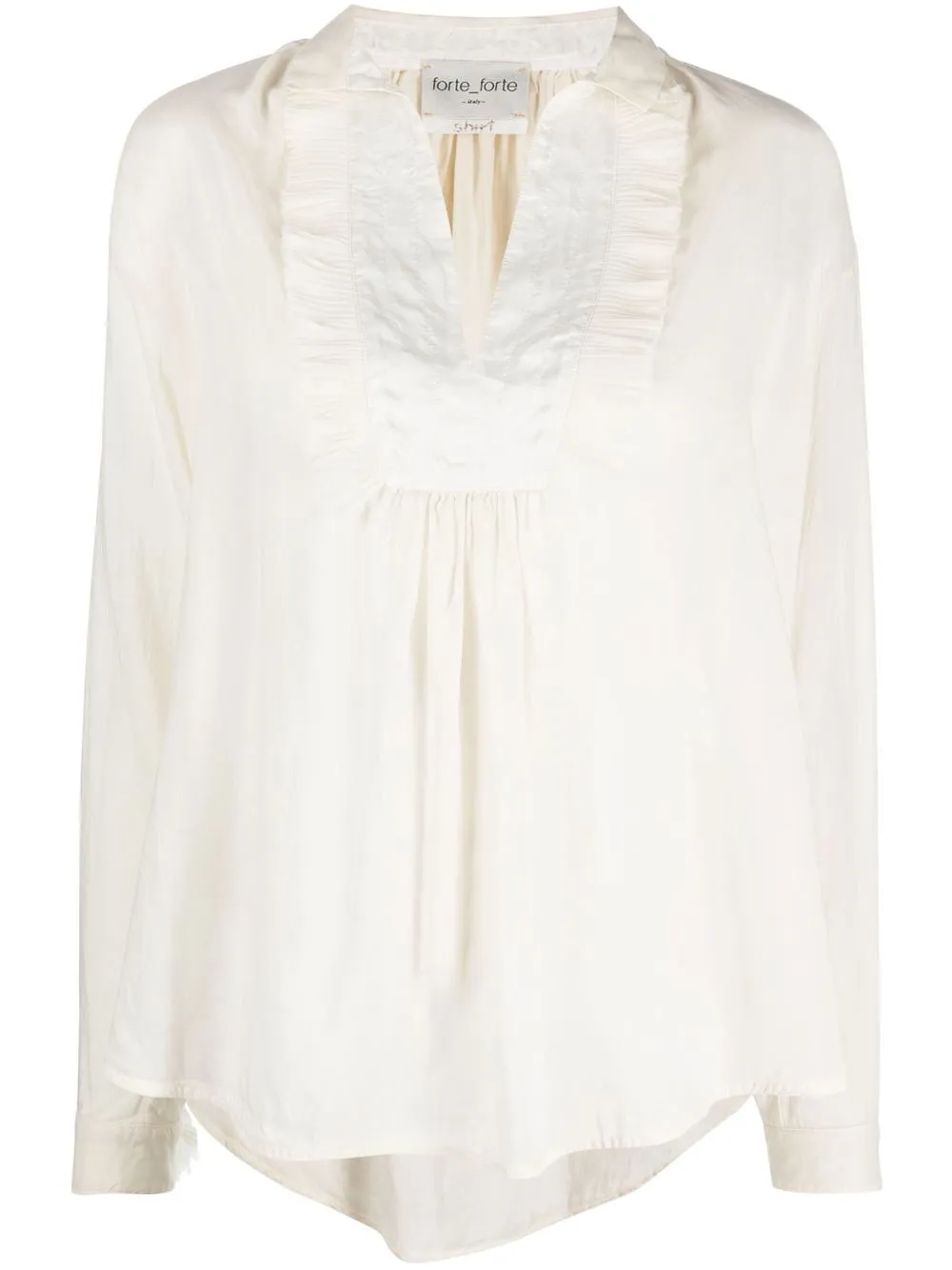 

Forte Forte ruffle-collar shirt - Neutrals