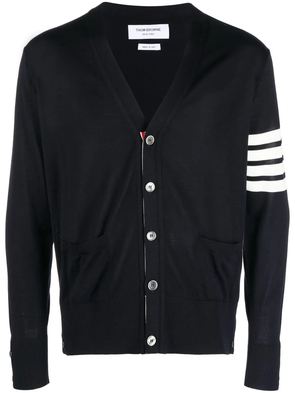 

Thom Browne intarsia-knit 4-Bar stripe cardigan - Blue