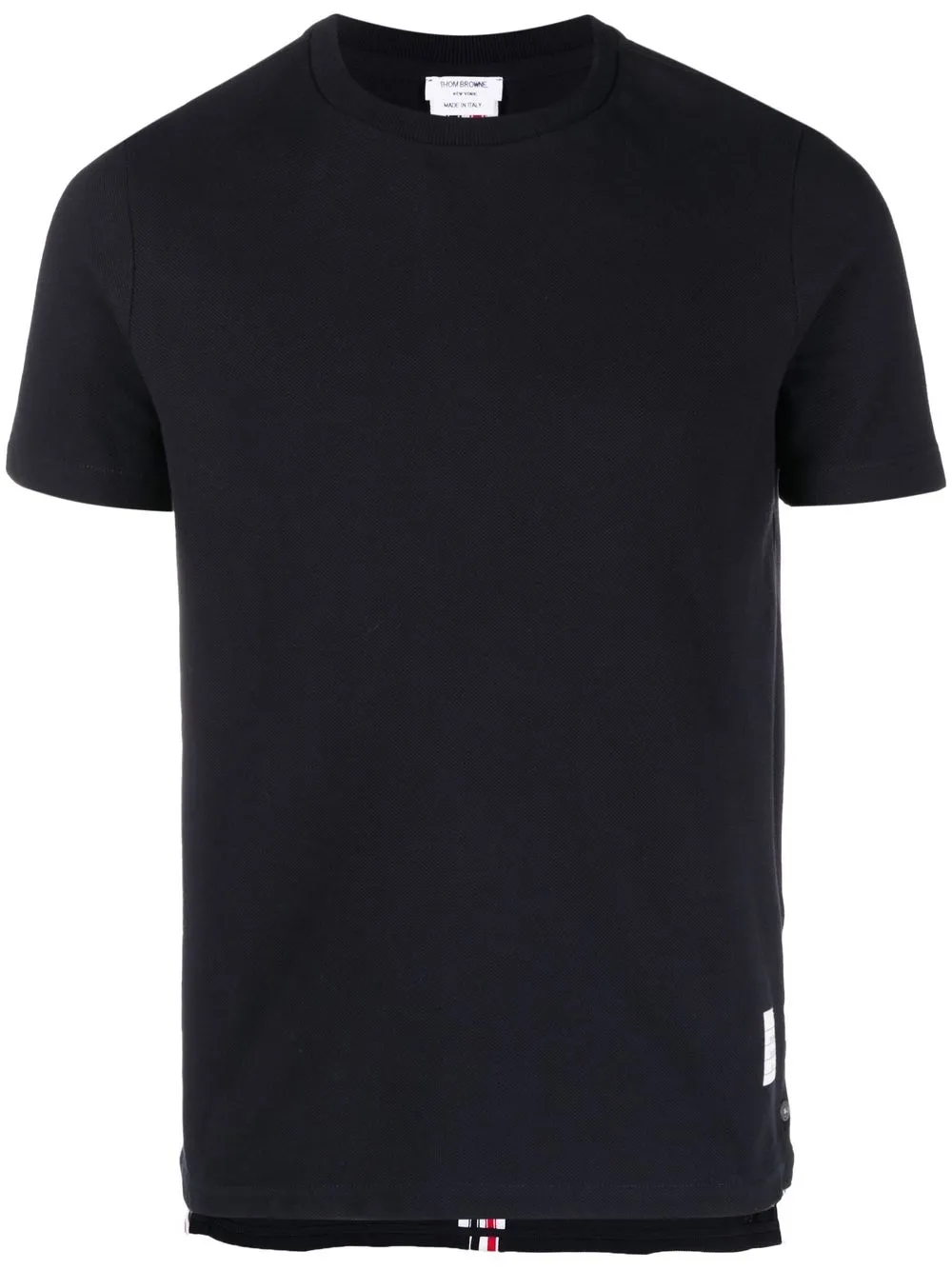 

Thom Browne signature-stripe detail T-shirt - Blue
