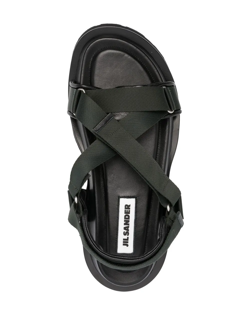 Shop Jil Sander Chunky Hiking Sandals In Green